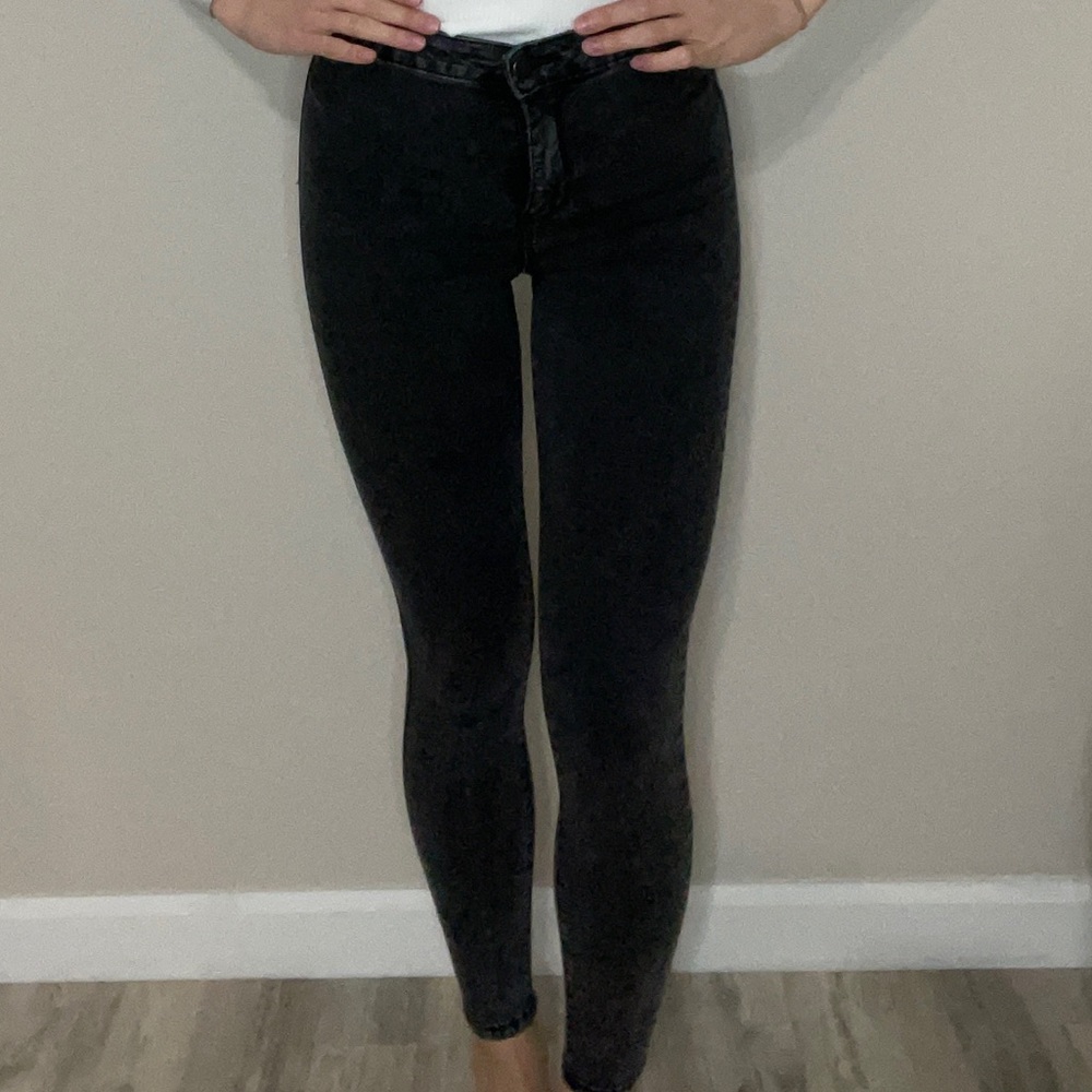 Black denim skinny jeans